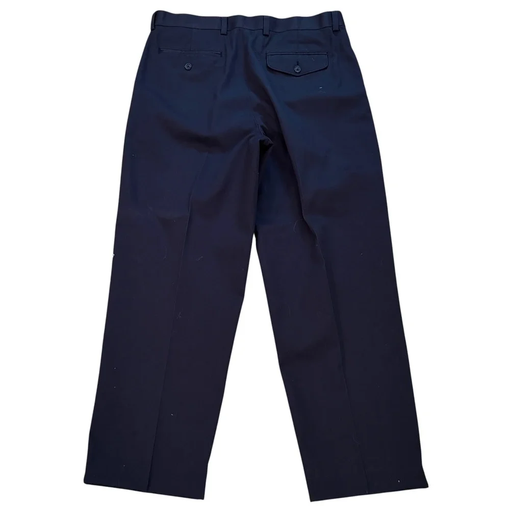 LL Bean Mens 34x29 Navy Blue Comfort Waist Chino Pants 100% Cotton 262555